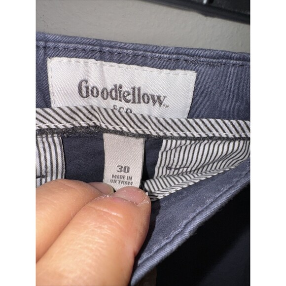 Goodfellow & Co Men's 9" Inseam Linden Flat Front Shorts - BLUE Sz 30 - Picture 3 of 5